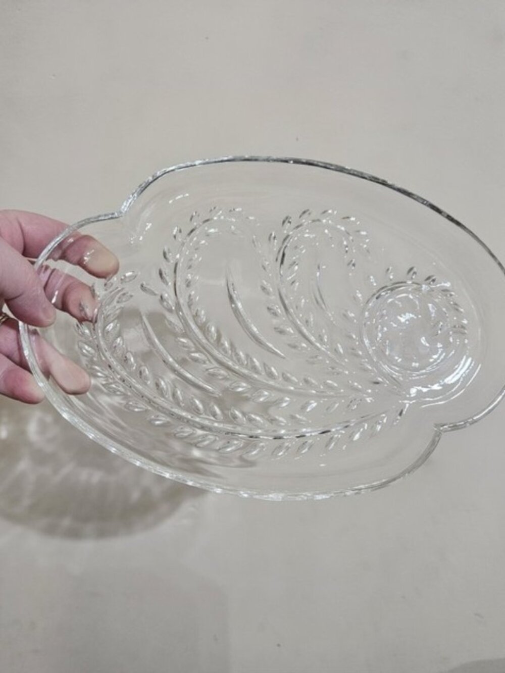 Federal Glass Homestead Serving Tray - Wheat Design 🌾